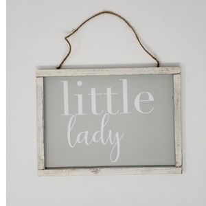 Little Lady Wood Hanging Sign